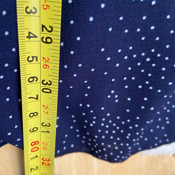 Navy scattered dot dress with long sleeves Size3xl - Picture 2 of 5